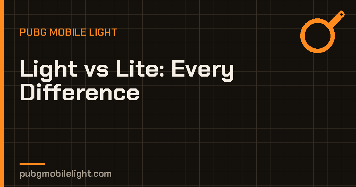 PUBG Mobile Light vs PUBG Mobile Lite: Every Difference (2026) PUBG Mobile Light vs PUBG Mobile Lite: Every Difference (2026)